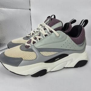 Dior Women's Cream and Gray Sneakers